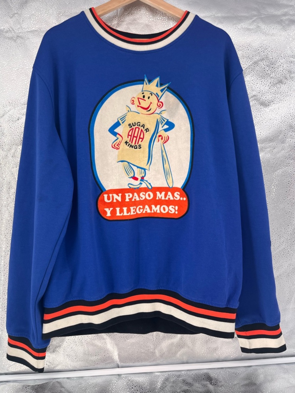 Vintage Stall & Dean Havana Sugar Kings Baseball Crewneck Sweatshirt XXL Blue